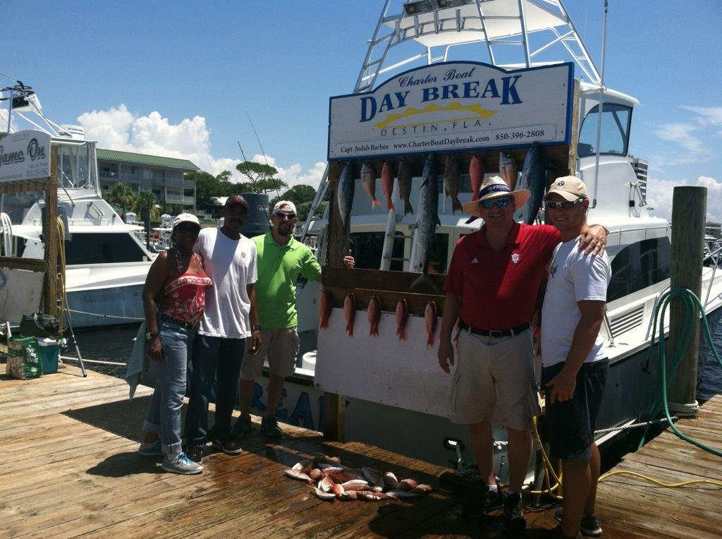 A great day of fishing in the Gulf of Mexico with Patrick. 
 We threw back more than we caught because of seasonal limitations.