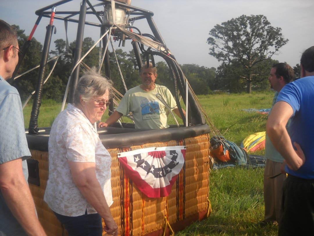 After the balloon landed and we had climbed out except the "Captain of the ship."