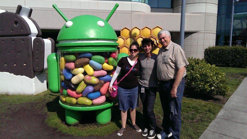 Hanging with an android at Google headquarters in Mountain View,CA
