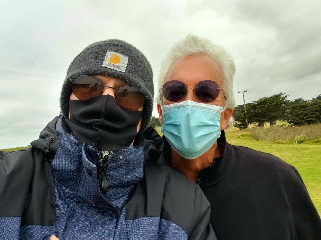 My good High School friend James R. Goulart. Can't explain how good it's to be outdoors watching my son play golf and talking to good friends. 
#grateful 
#montereyhs71