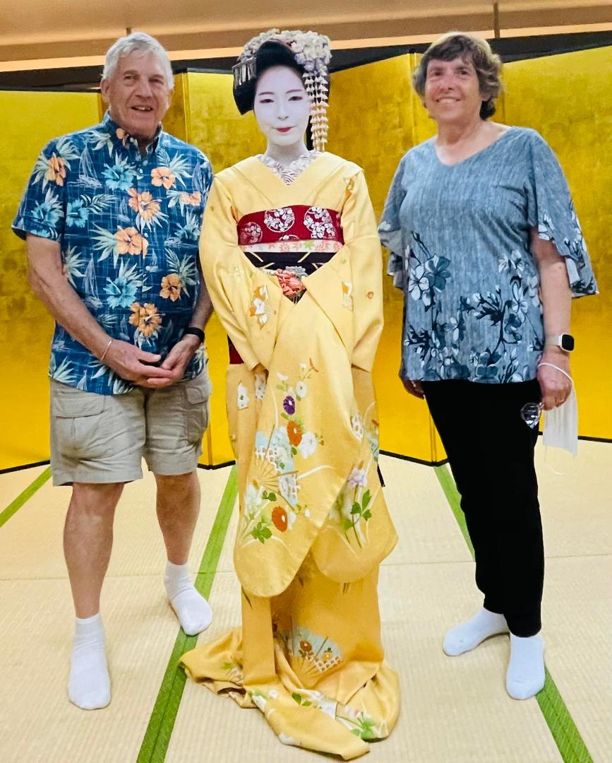 One does not touch the geisha.
To me, the geisha thing must be like ballet, opera, maybe even country music - an acquired taste. And as time passes, fewer people will bother.
We all wished her good luck.