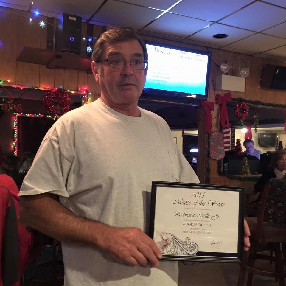 Congratulations to Eddie Mills for receiving the Moose of the year award!!!