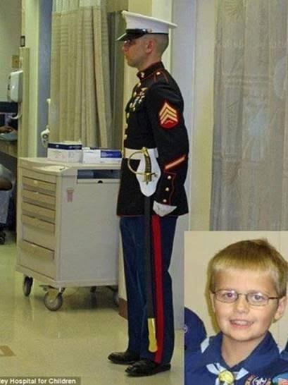 Marine on Guard Duty - SGT Dolfini,
Every now and then, in the middle of the constant barrage of false news that’s just making us all of us mad these days, we come across a story, a feat, an event that just makes us sto