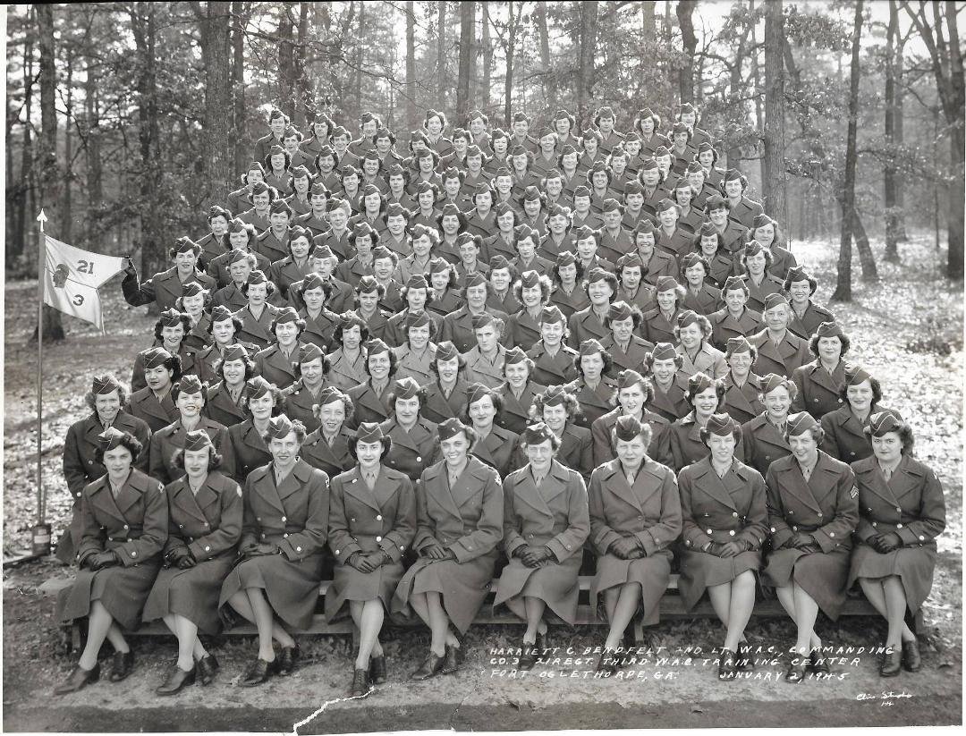 My Mom as a WAC - top row, 4th from the right.  Look carefully and you might just see her!