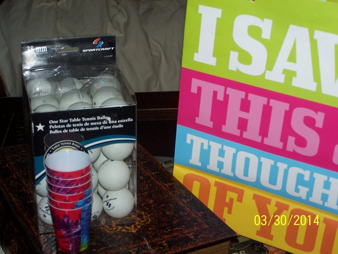 Shot pong anyone? My daughter gave me these, I'll have to look it up online and find out how to play! She knows her Mom well! lol