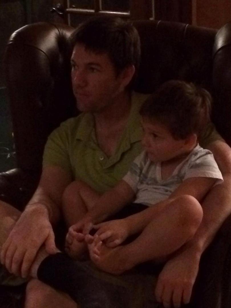 Brendan and nephew Owen watching Disney Jr. We miss you already Brendan. Best wishes for your LAST semester in law school!! You are doing great! We look forward to your graduation in May. Stay warm in Arkansas! Love yo