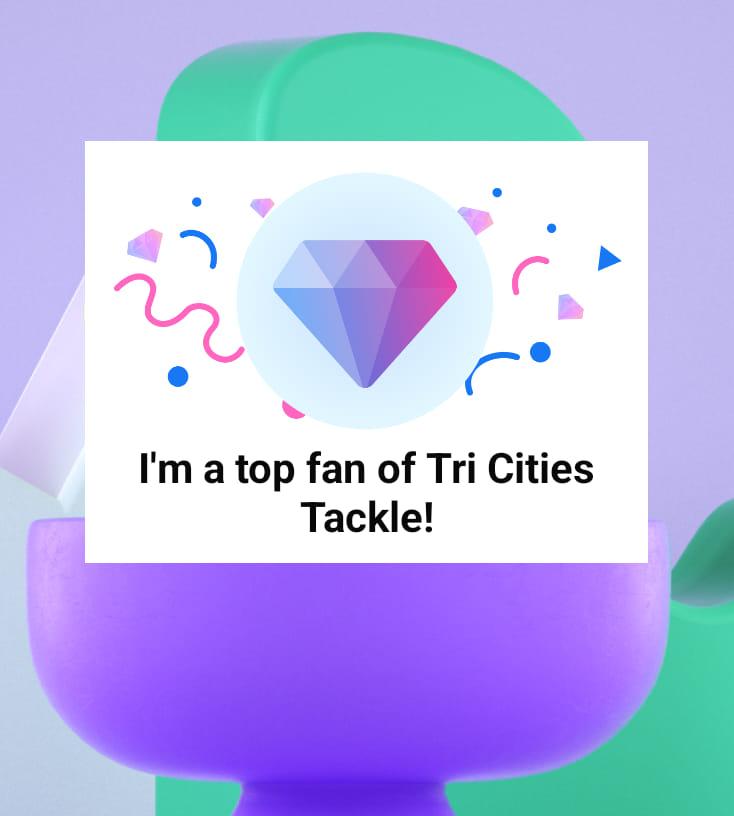 With Tri Cities Tackle – I just got recognized as one of their top fans! 🎉