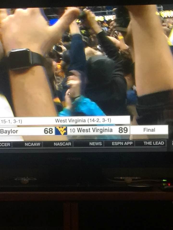 # 1 Goes down ... Welcome to Morgantown 
West Virginia !!!    Way to go Mountaineers !