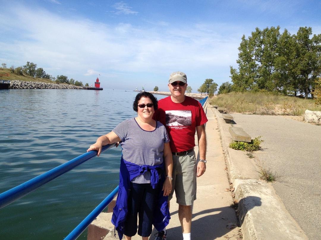 Nice day at Lake Michigan with Janis & Lynn