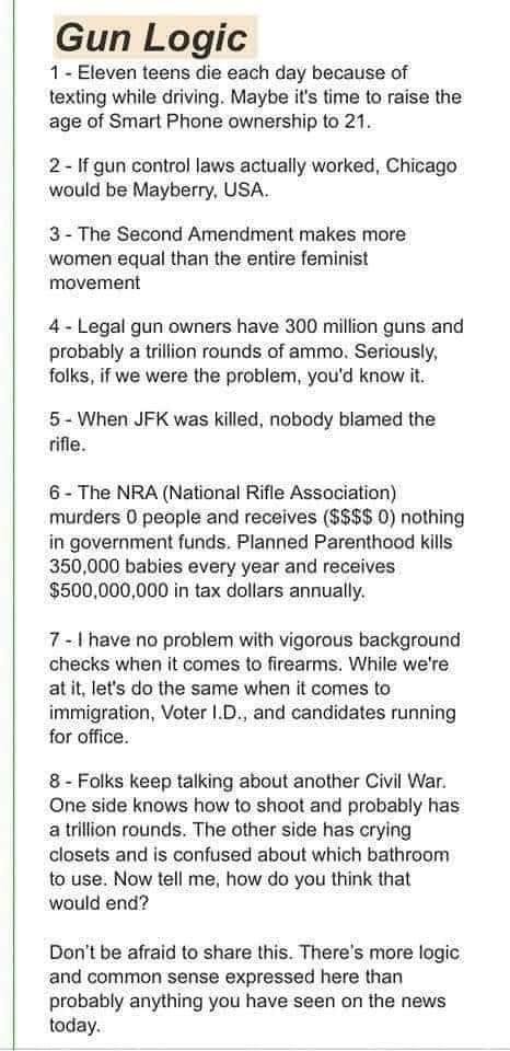 It's the people not the guns.