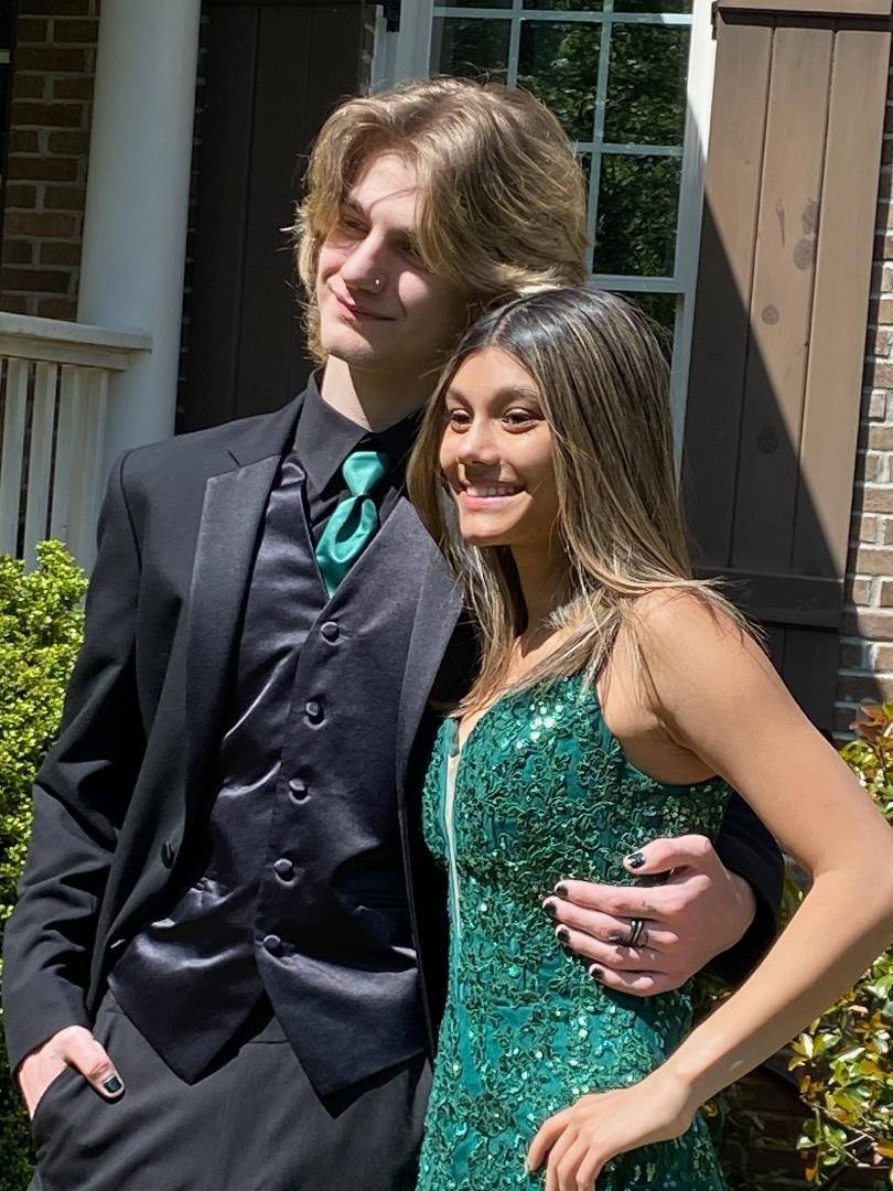 My granddaughter, Kelsey on the way to the prom.