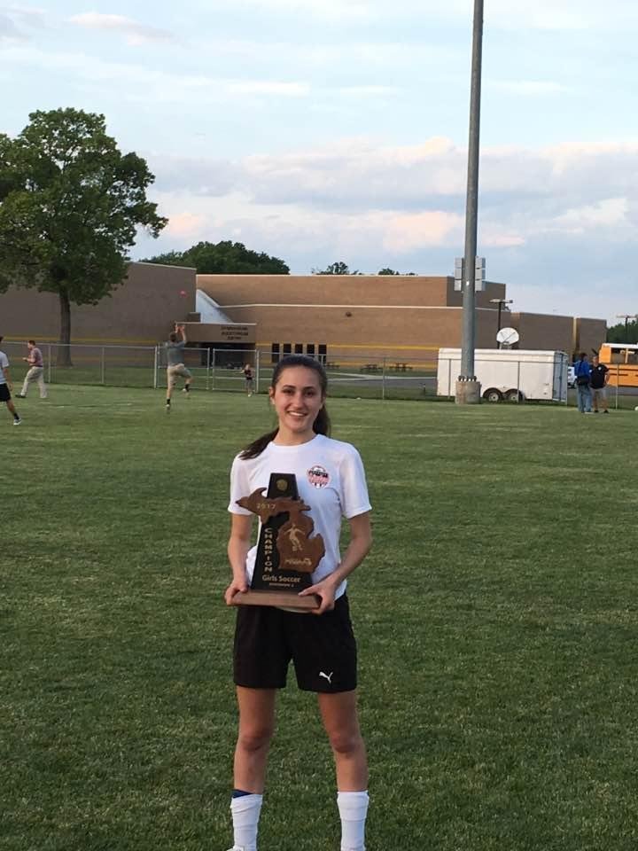 Congratulations Linden Eagles girls varsity soccer! District champs! Granddaughter Olivia Baiz!