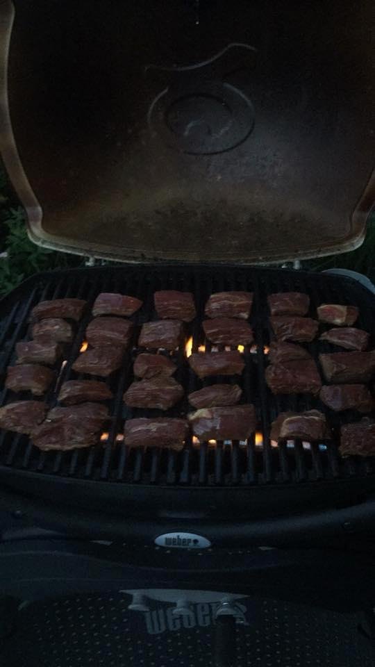 Last night at home, teriyaki steak for dinner. Bound for Chicago in the morning, then on to California on Thursday.