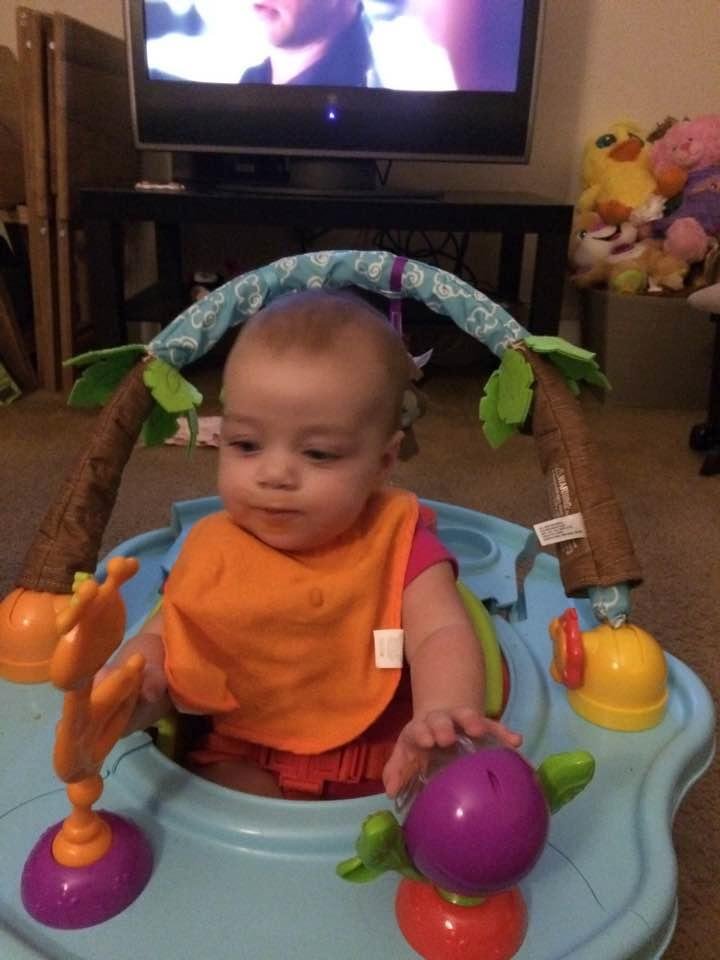 Lily playing and eating lol