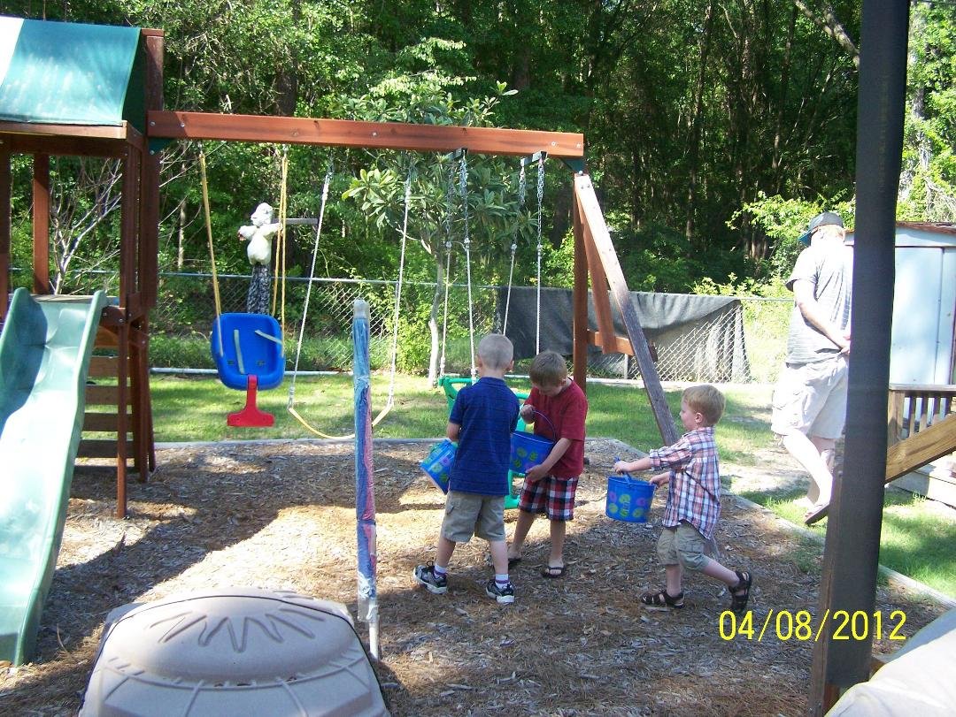 Easter with 3 of the boys, JJ, Nicholas and Keaton.