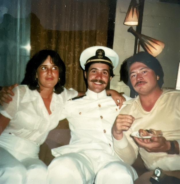 Many, many moons ago !!!!!! Karen, Dennis and Kimo ....... the days of "Wine & Roses" !!!!