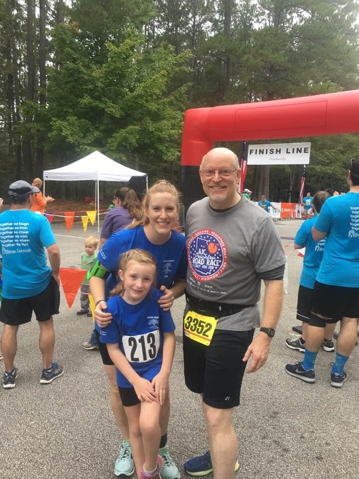 One more Peachtree City Classic 5k (31 years) this morning. Only this time with my daughter and granddaughter, Elise.
So proud of her!
