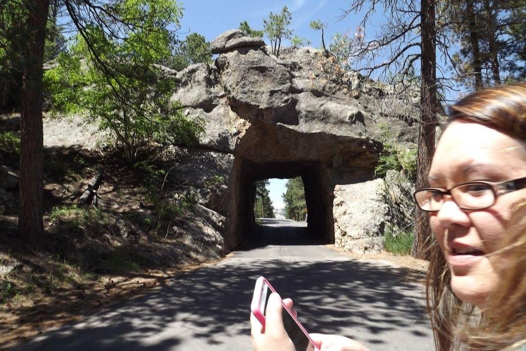 Can you see Mt Rushmore through the tunnel, we could. June 2016