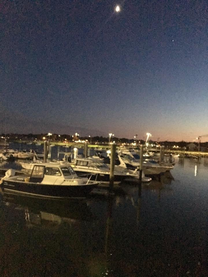 Moon over Norwalk harbor!!!  All that was missing was the right companion.  CDE