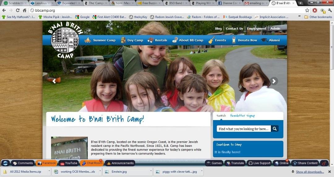 Bella at B'nai B'rith sleepaway camp in Oregon July 2012. Go Bella!