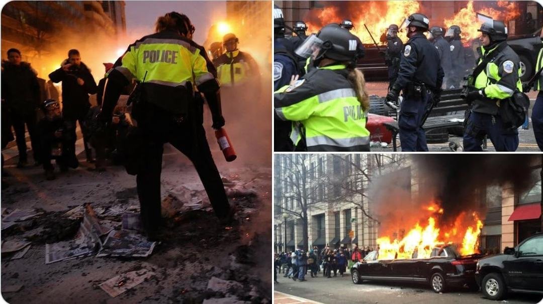 How Liberals/Dems treated DC on inauguration day in 2017...
And don't make stupid comments that say I'm therefore supporting it against the criminal. I don't support violence by anyone for anything.
This is just a remind