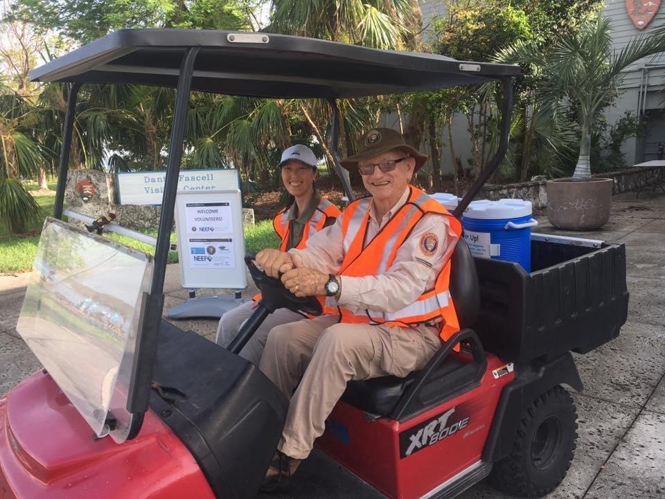 Delivering water to the volunteers working to clean up some of the damage done by hurricane Irma.  It was a very hot day and we the cold water was appreciated.