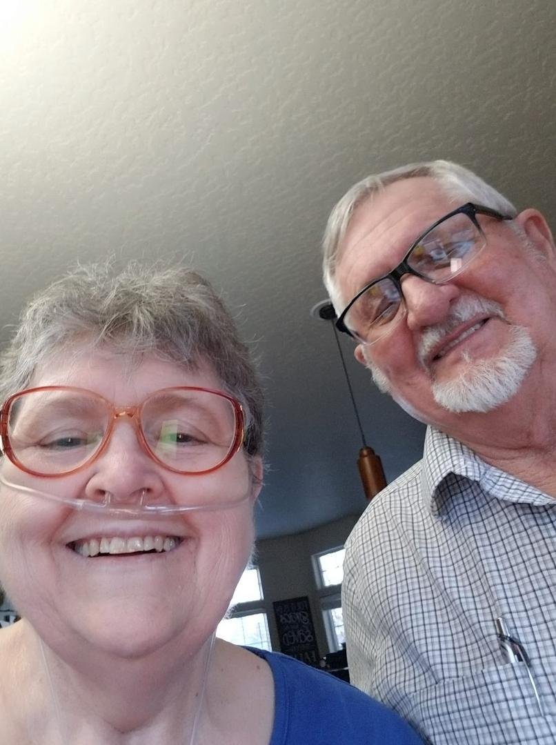New glasses today. Thanks for taking care if us, granddaughter, Kayla!!