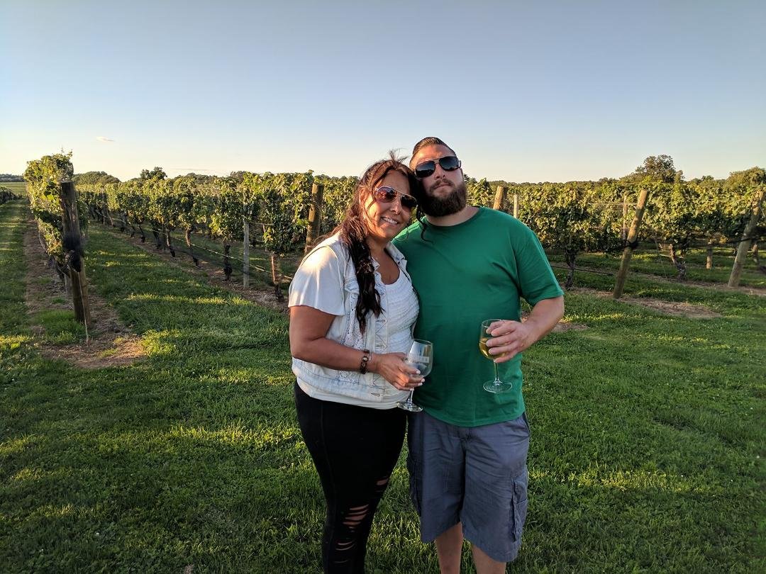Seth & Dawn at Palmer Vineyards.