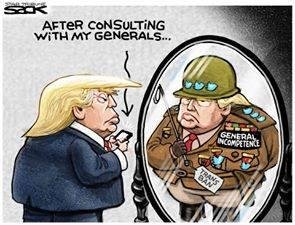 He has an exemplary military record--deferment award with 5 oak leaves!