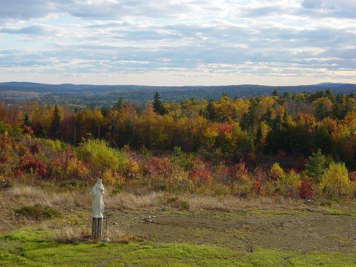 Here's the view of a vista of autumn foliage as seen from our new GREAT ROOM in St. Elizabeth's Monastery in Bucksport. Maine.