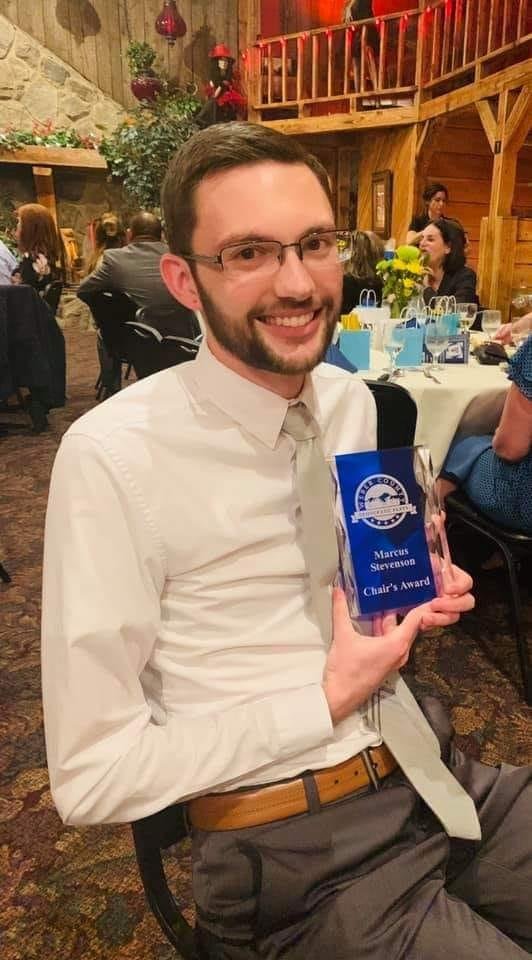 Marcus recieved Weber County Chairs Award for his support. So proud of our son.