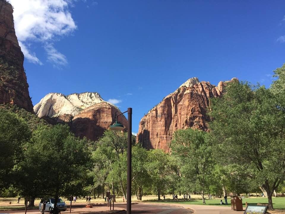 View from the front porch. Zion National Park.
