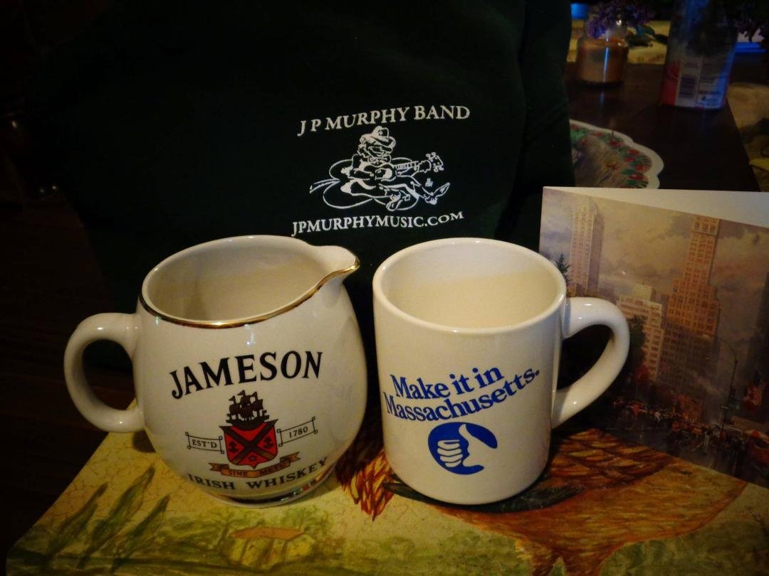 My lovely wife found these two beautiful cups, and how fitting to know I wrote this song "Make it in Massachusetts", and it was proclaimed by Governor Dukakis. Happy Birthday! thank you, Wifey! So glad she is doing better.