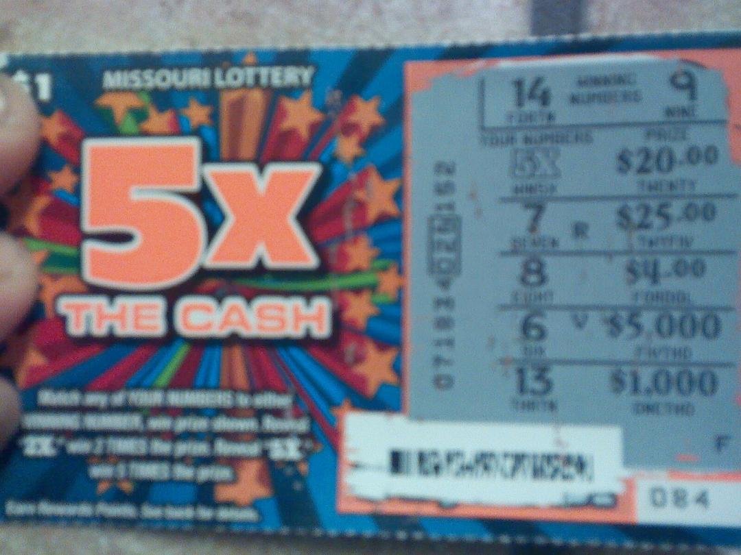 HAPPY 4TH OF JULY TO ME BABY! I WON $100.00 ON THIS TICKET TODAY! ($20.00 X 5 = $100.00)!
