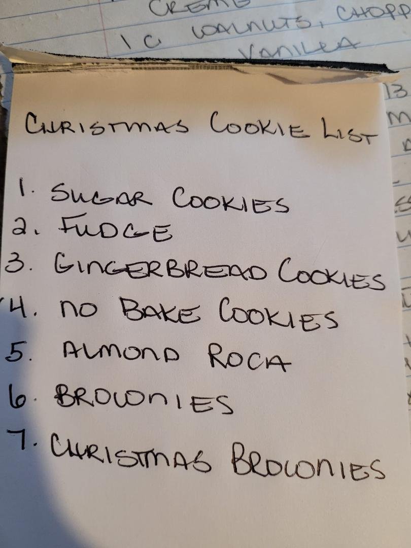 Thinking about my Christmas cookies list!