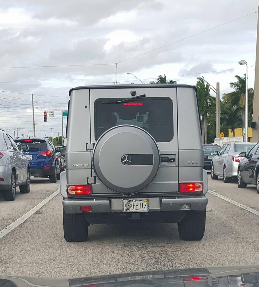 I was driving behind this guy...check out the license plate!