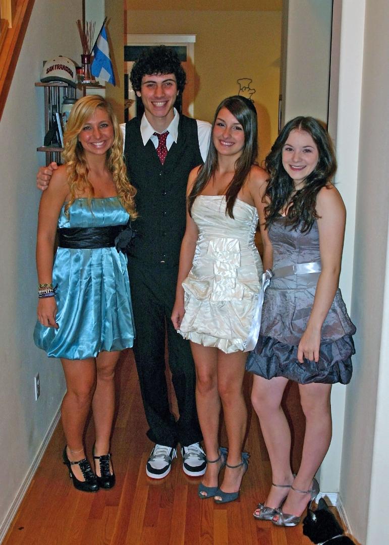 Our exchange student Giovanni was such a hunk he had three dates for Homecoming.