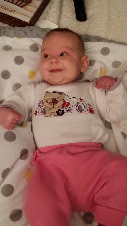 My 2 and 1/2 month old granddaughter Lana.