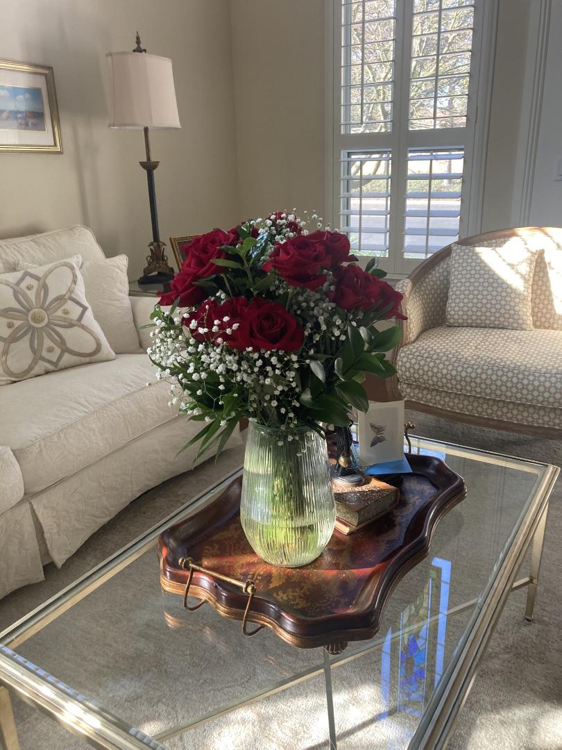 Valentine roses still beautiful this morning, they reflect Her Beauty; God is so good, so very, very good to me. Hard to take it all in, help me Lord to be the Husband of Eph,5:25.