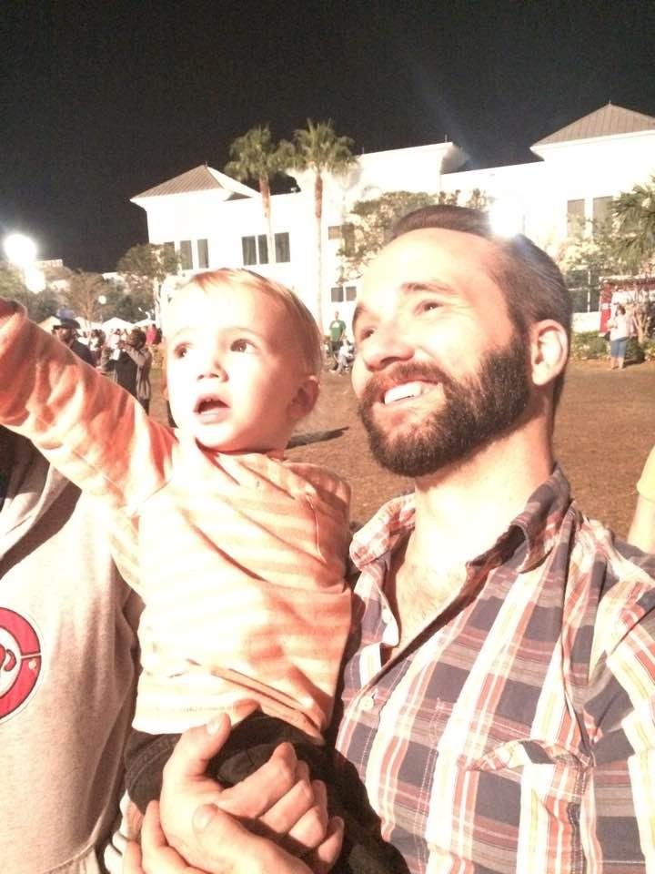 Well he enjoyed the firework show! 😃