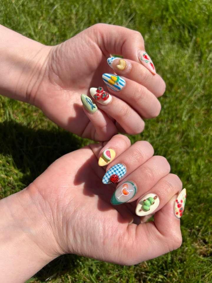 Daughter's hand made nails.