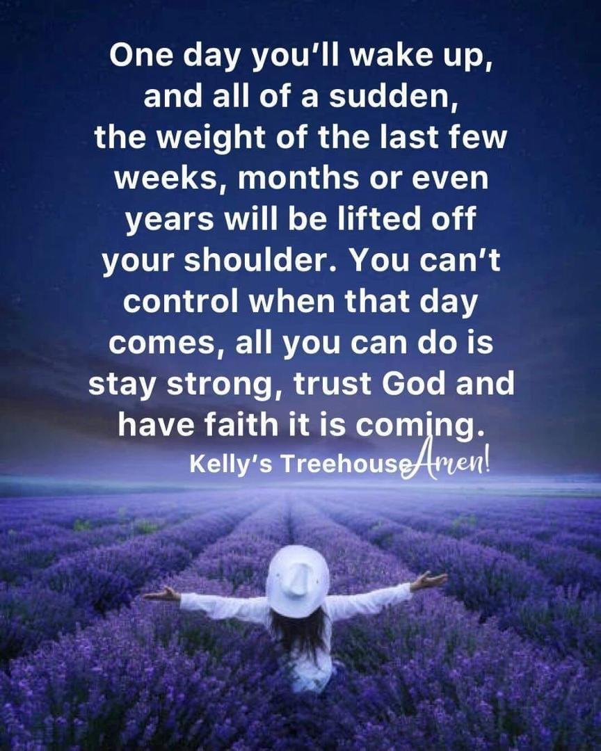 It actually happened last week...I forgave those who have done me wrong and I have forgiven myself for my transgressions and am following the admonition of Paul, as best I can!