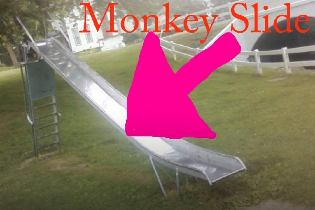 This is a picture of the Monkey Slide at the Centerville, Indiana Park right next door to the left of the Centerville Christian Church. :)