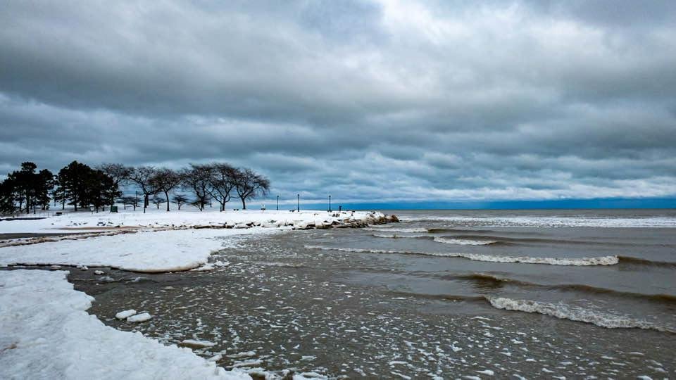 Ice and snow on Lake Michigan. Normally I wouldn’t be walking outside when the wind chill is 5 degrees. Thank COVID?