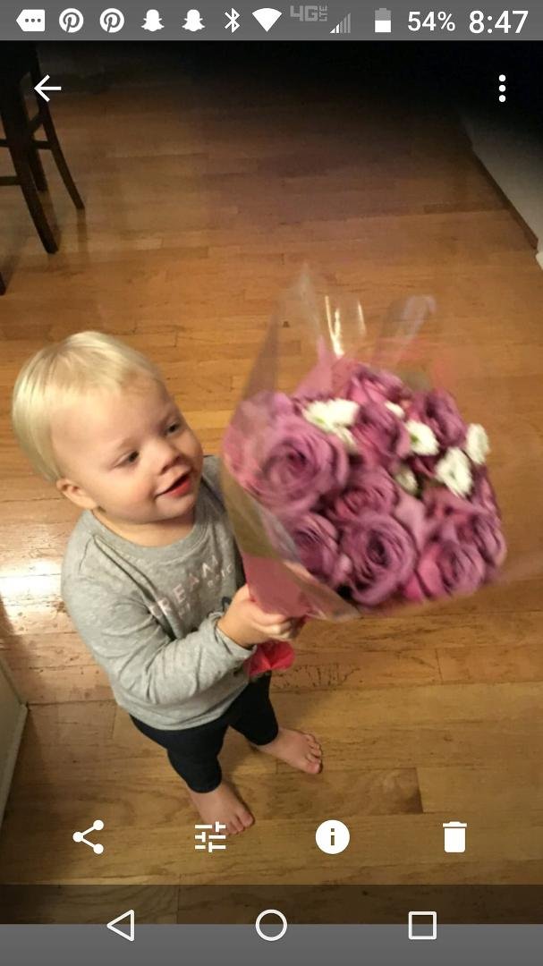 Omg I remember when Daddy got Lydia flowers for her birthday! Precious