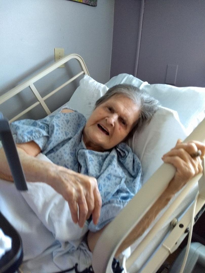 Auntie Pauline at her nursing home...