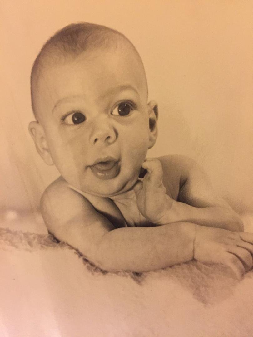 Stephen Herman at Three months old. Big eyes. ❤️❤️