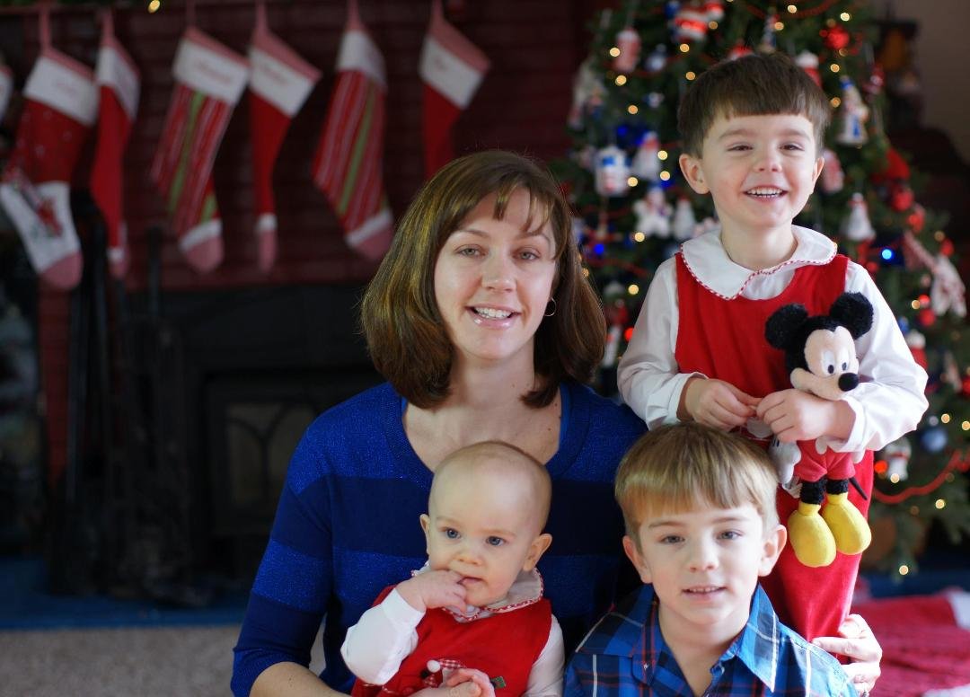 Taking Christmas photos of the boys.....