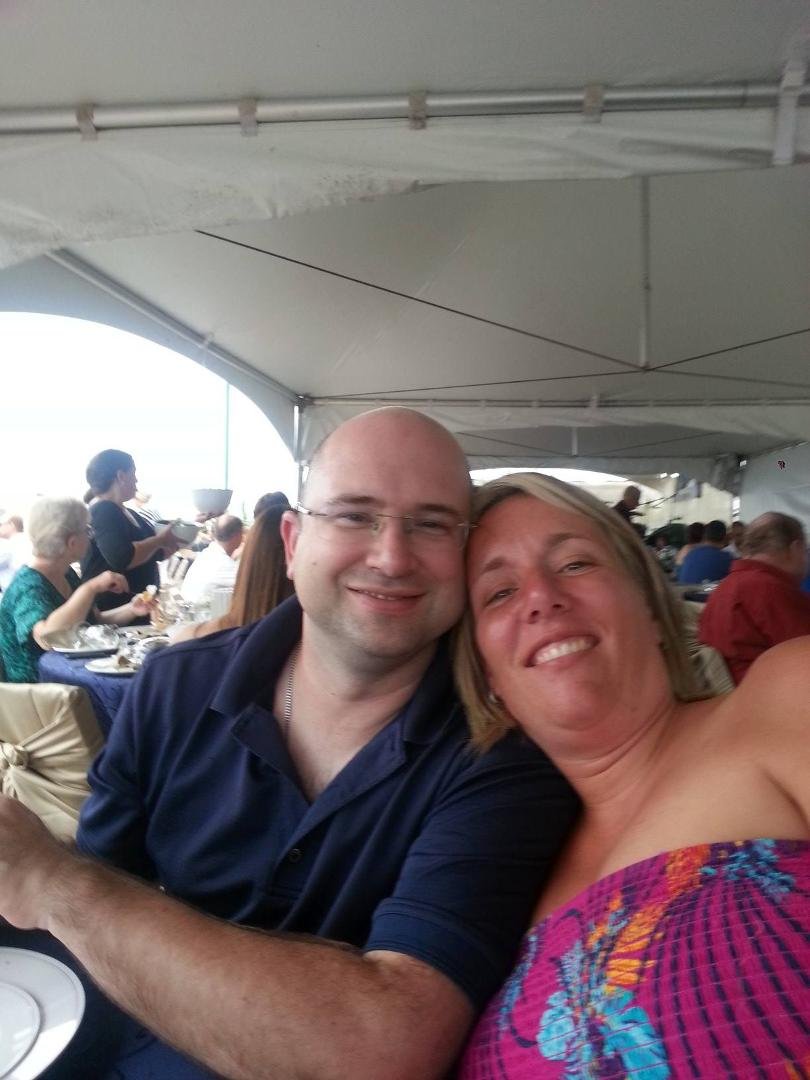 At the fireworks with my hubby