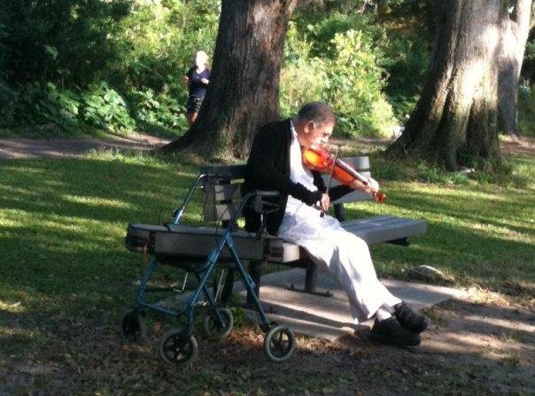 Fiddler on the Bench (in Audubon Park)